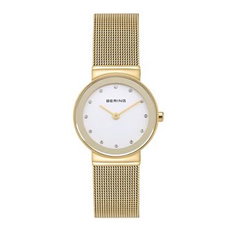 BERING Women's Classic Crystal Accent Stainless Steel Mesh Watch - 10126-334
