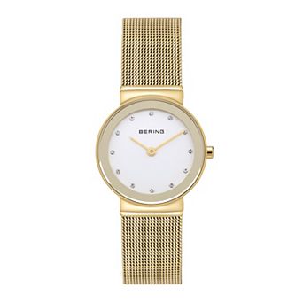 BERING Women's Classic Crystal Accent Stainless Steel Mesh Watch - 10126-334