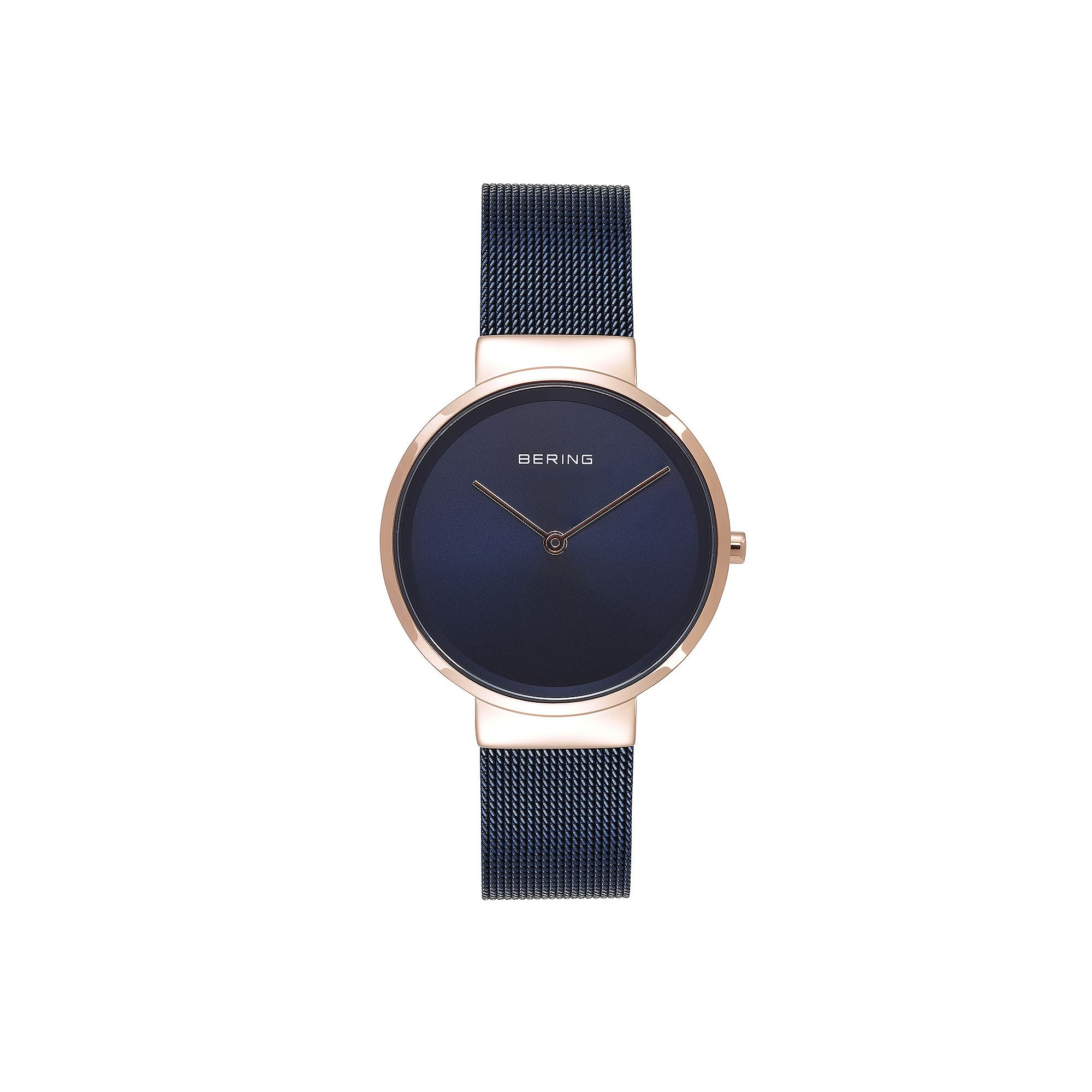 BERING Womens Classic Blue Stainless Steel Mesh Watch - 14531-367, Size: M