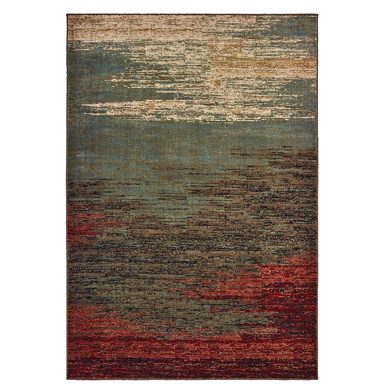 StyleHaven Laryann Distressed Abstract Rug, Blue, 5X7 Ft