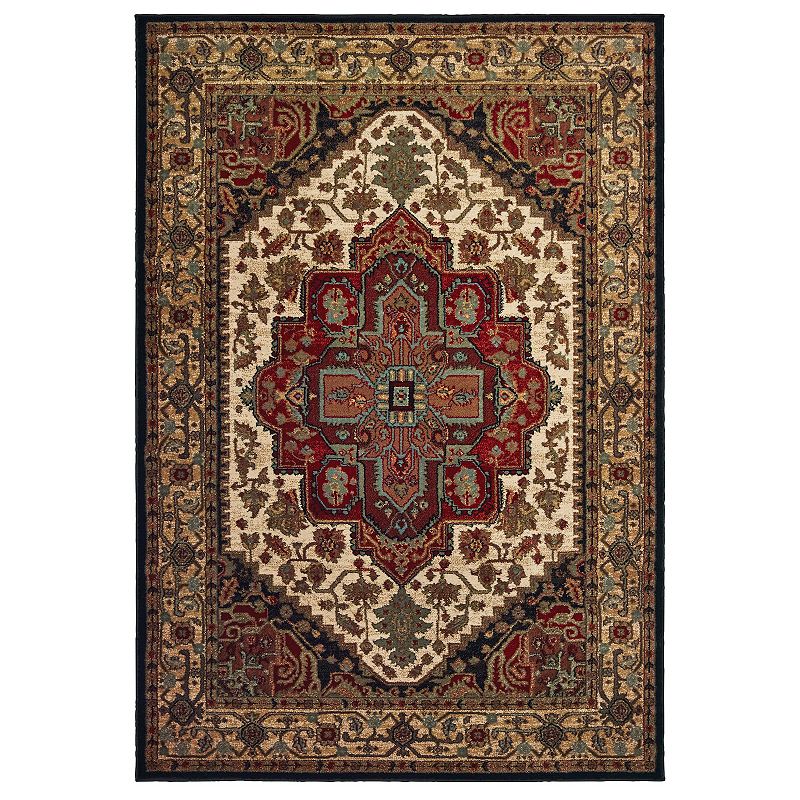 StyleHaven Laryann Traditional Medallion Rug, Black, 5X7 Ft