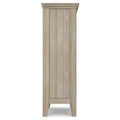 Simpli Home Acadian Rustic Entryway Hallway Storage Cabinet