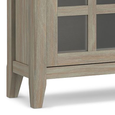 Simpli Home Acadian Rustic Entryway Hallway Storage Cabinet