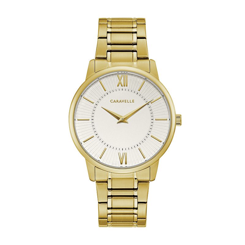 Caravelle by Bulova Mens Gold-Tone Watch - 44A114, Size: Large