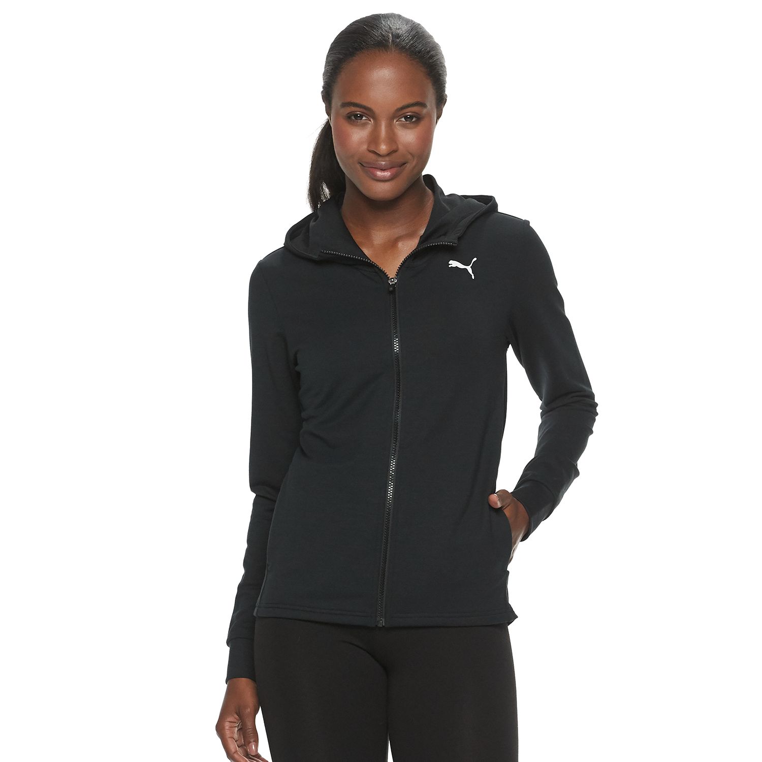 ladies black puma hoodie