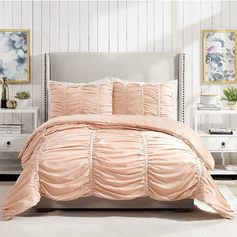 Modern Heirloom Emily Textured Comforter Set, Pink, Twin