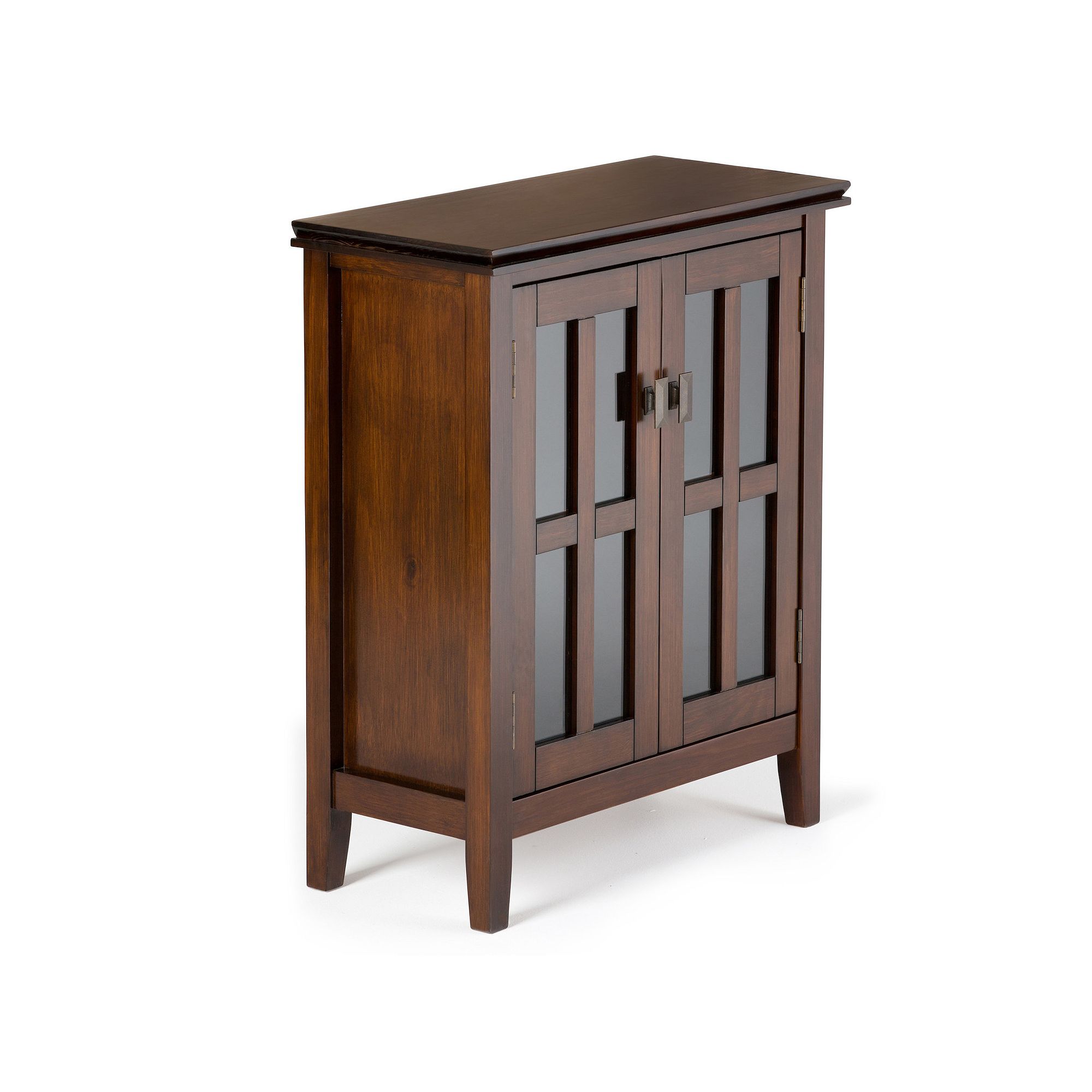 Simpli Home Artisan Contemporary Low Storage Cabinet, Russet Brown