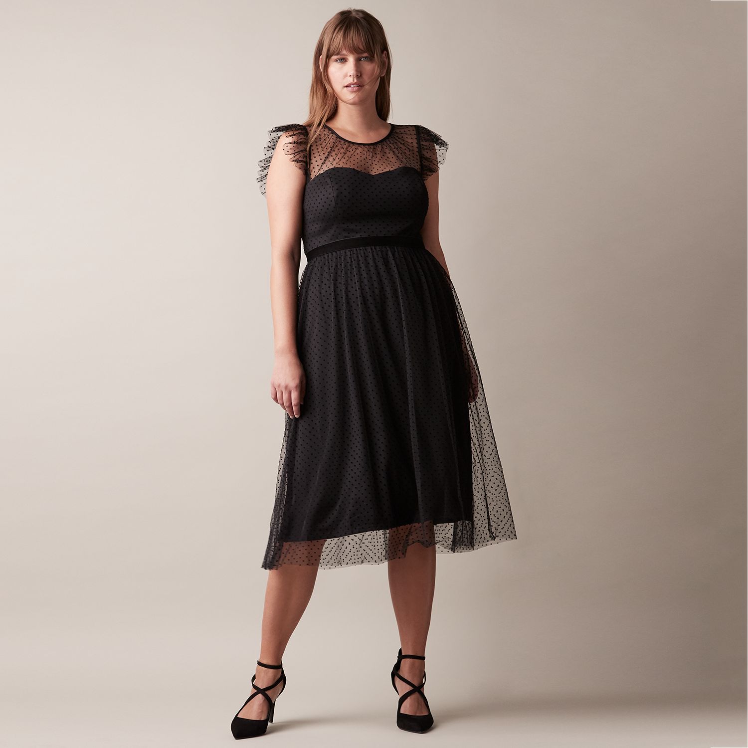 kohls long black dress