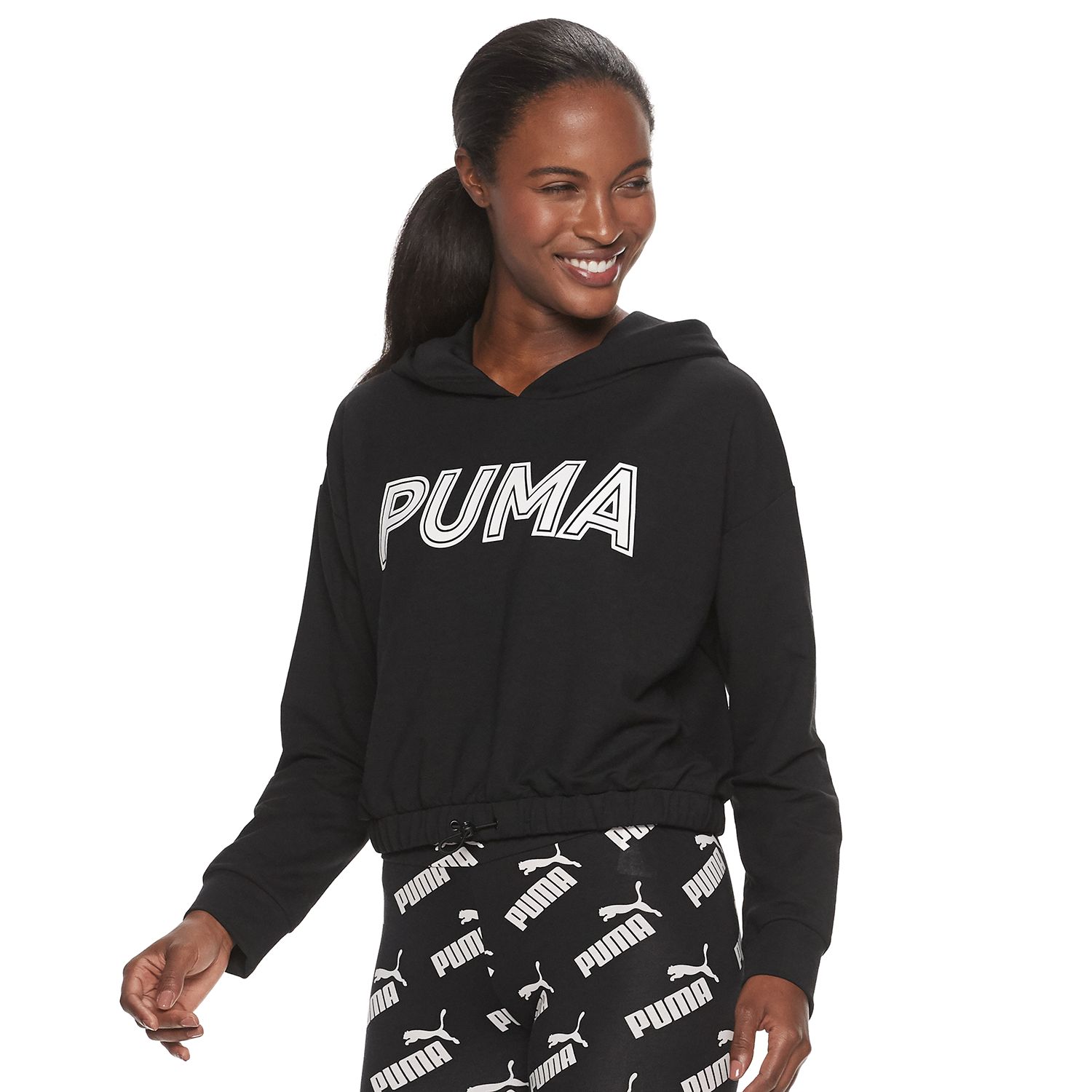 womens black sports hoodie