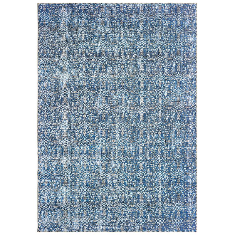 StyleHaven Season Distressed Floral Rug, Blue, 4X6 Ft