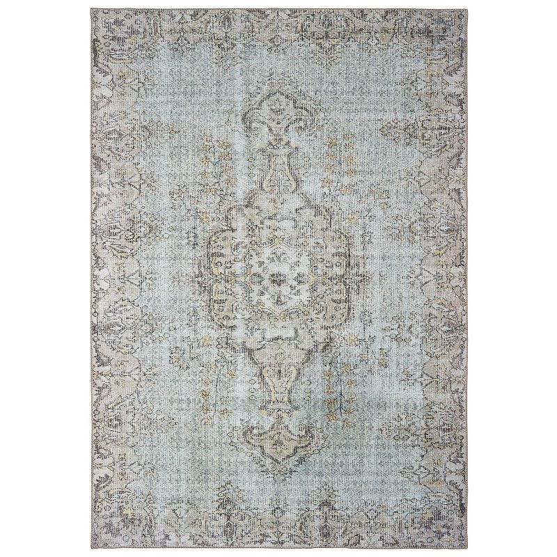 StyleHaven Season Distressed Medallion Rug, Grey, 8X11.5 Ft