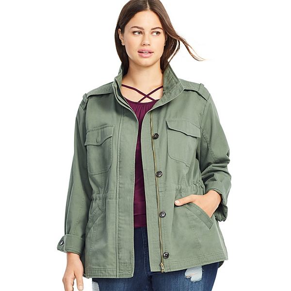 Plus size sale cargo jacket