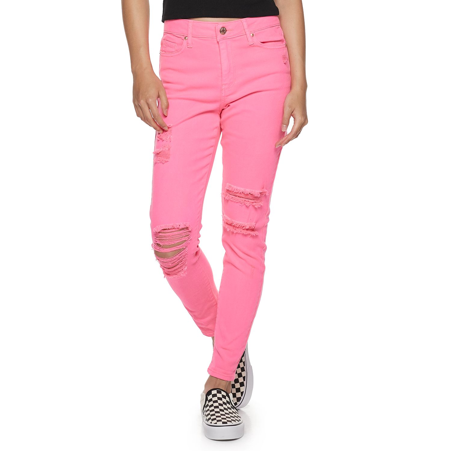 pink jeans for ladies