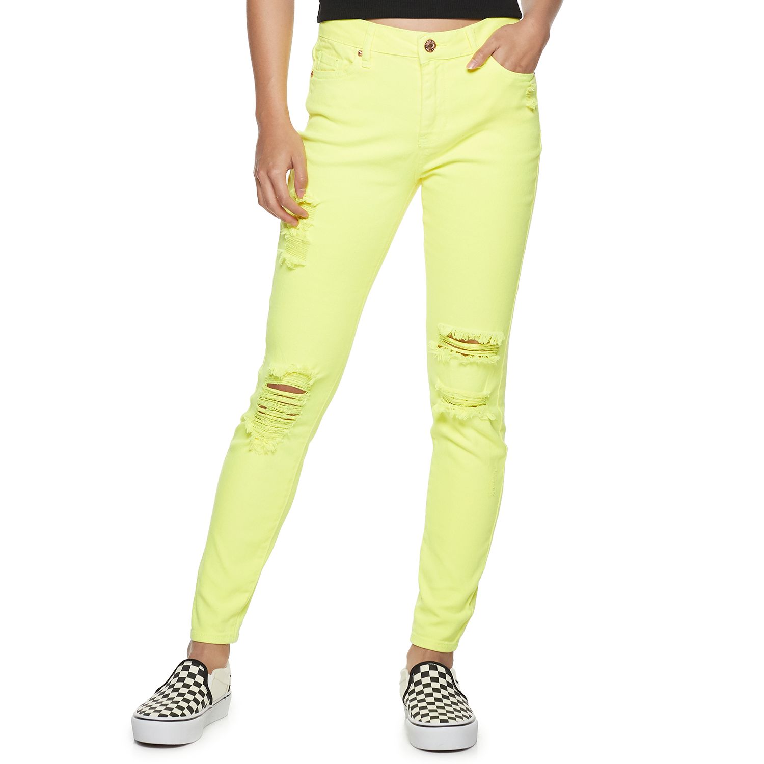 almost famous high rise skinny jeans