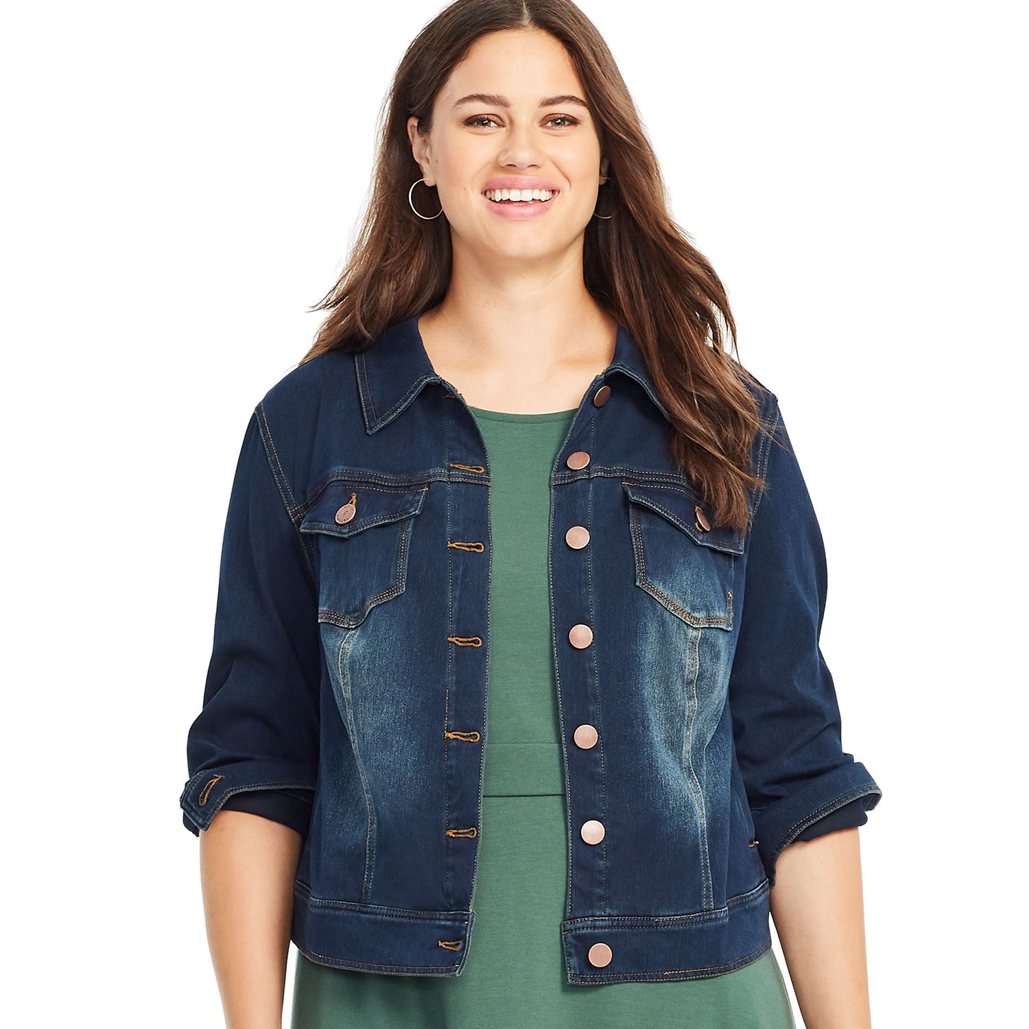 kohls plus size jean jackets