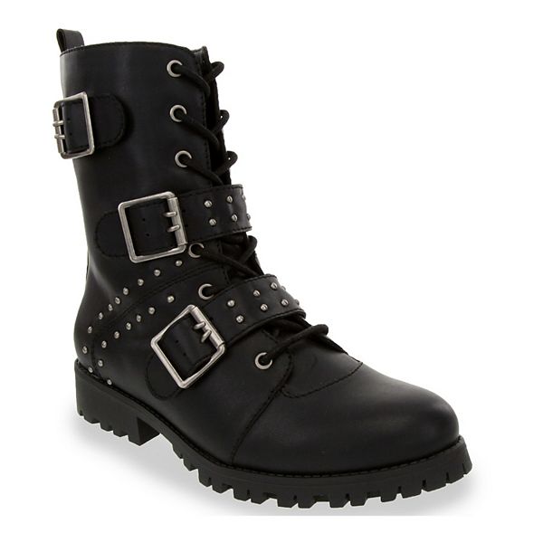 sugar Sammi Women's Triple Strap Combat Boots