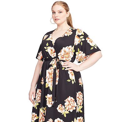 Plus Size East Adeline by Dia&Co High-Low Wrap Dress