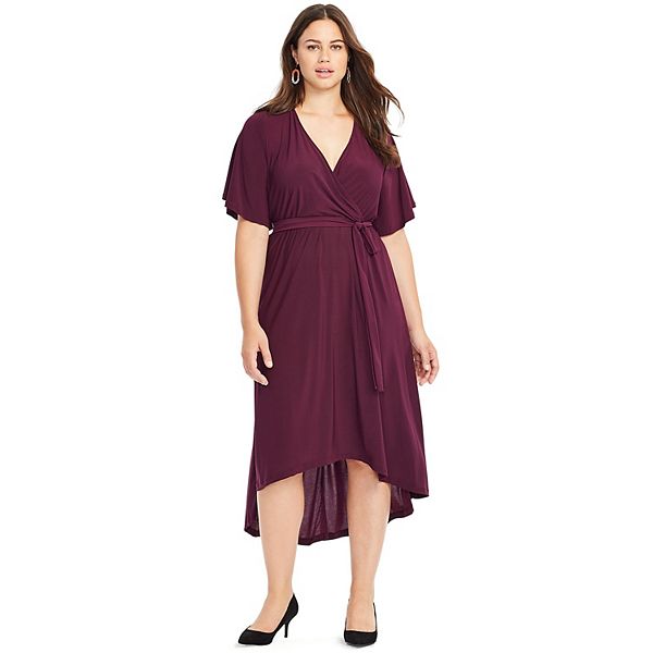 Plus Size East Adeline by Dia & Co High-Low Wrap Dress