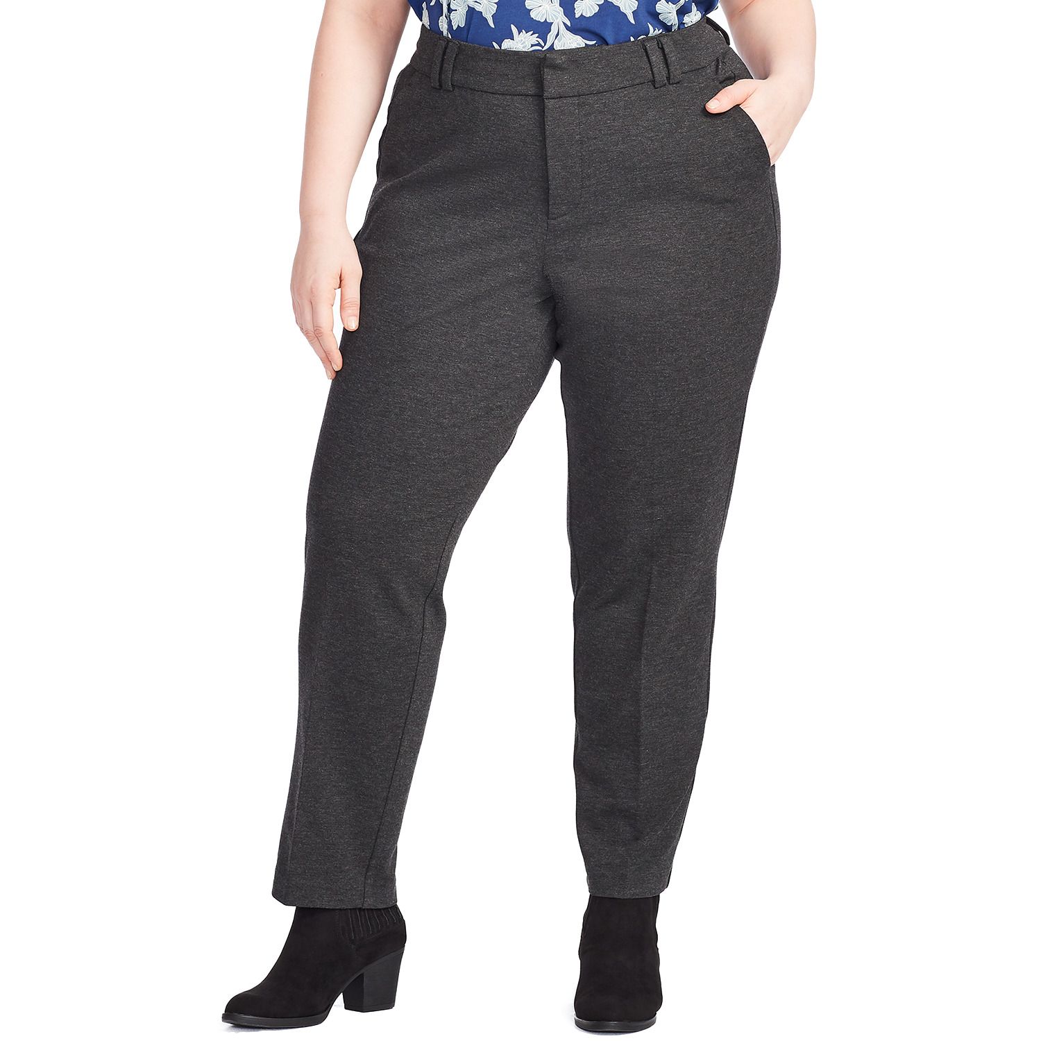 plus size grey dress pants