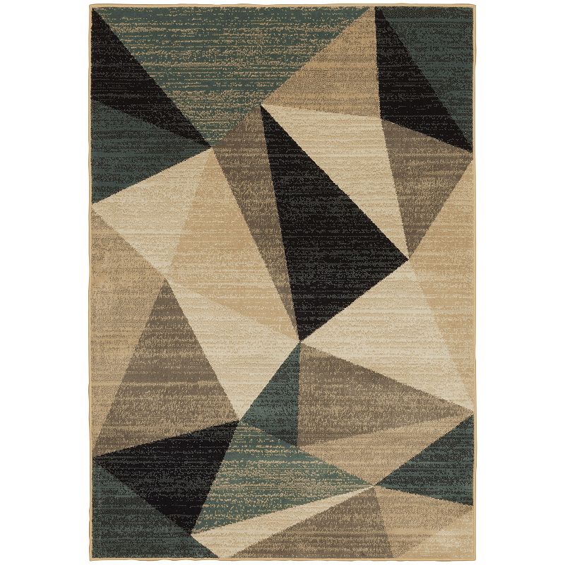 StyleHaven Easton Faceted Geometric Rug, Grey, 5X7 Ft