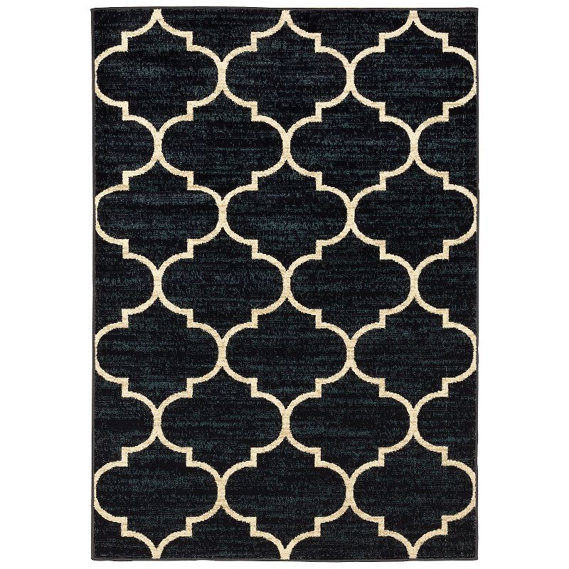 StyleHaven Easton Quatrefoil Lattice Rug, Blue, 8X10 Ft
