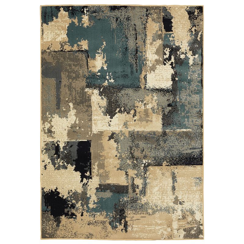 StyleHaven Easton Abstract Shadows Rug, Beig/Green, 5X7 Ft