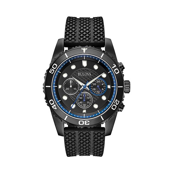Bracelet De Montre Silicone Souple 12mm Noir - Compatible HIFI Bulova, Neuf Jamais Monté