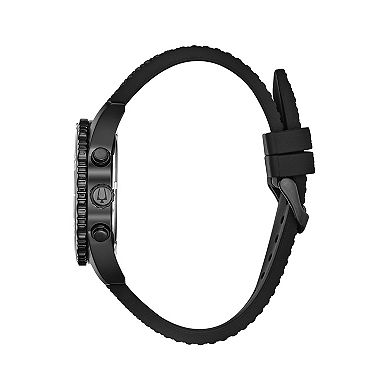 Bulova Men's Chronograph Sport Black Silicone Strap Watch - 98A211