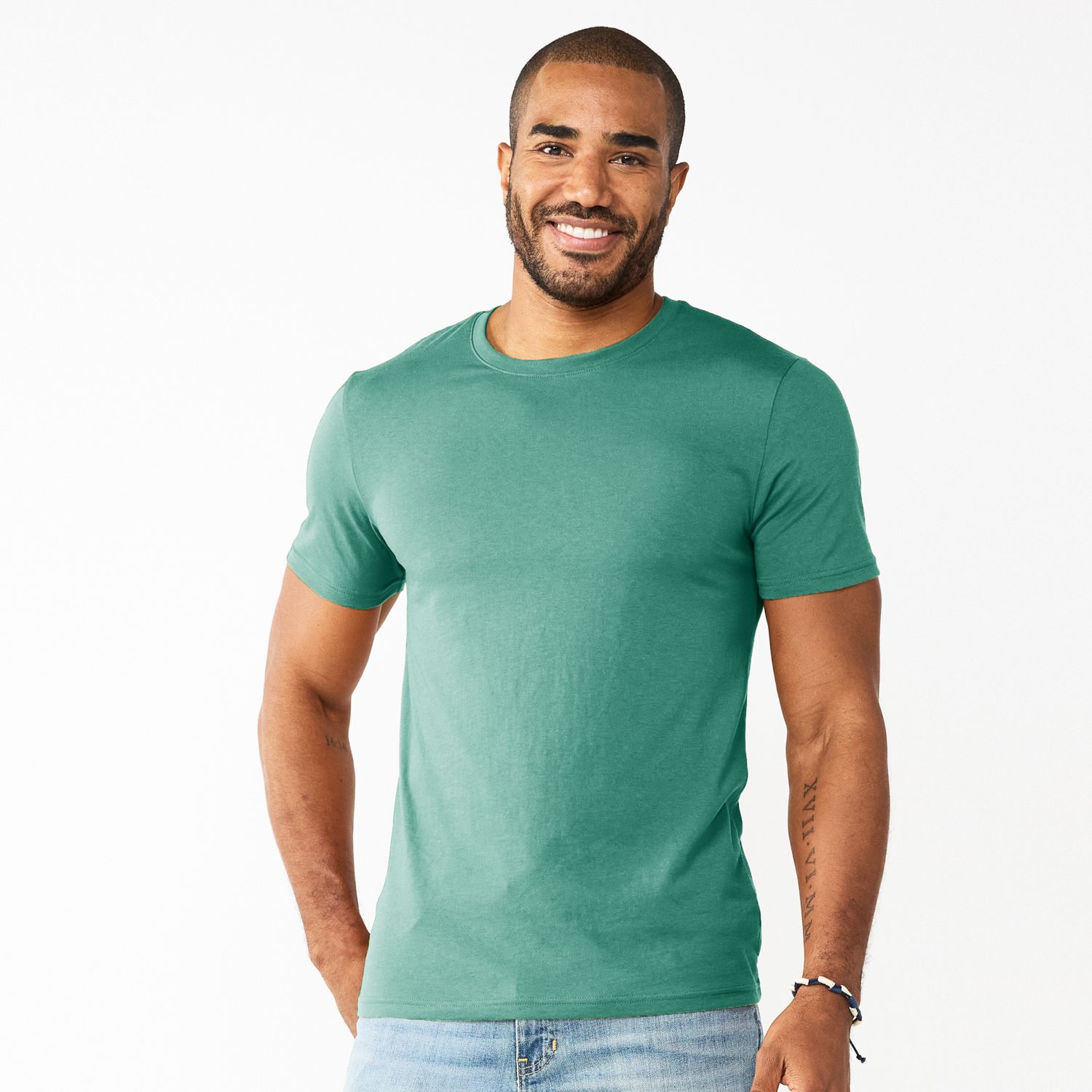 Мужские футболки Sonoma Goods For Life Supersoft Essential Crewneck, цвет: Синий — фото 1