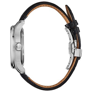 Bulova Men's Automatic Leather Watch - 96C142