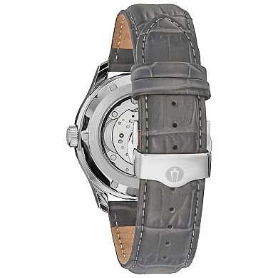 Bulova Men's Automatic Leather Watch - 96C143
