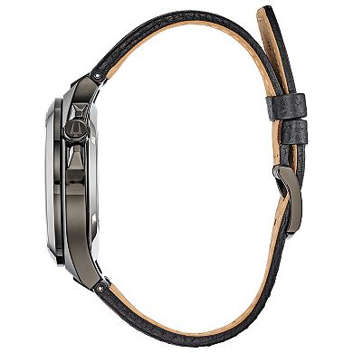 Bulova Men's Automatic Leather Watch - 98A238