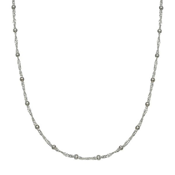 Women's PRIMROSE Sterling Silver Polished Singapore Chain