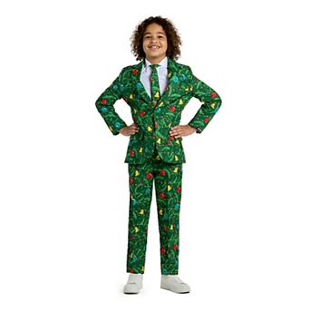 Boys 4-16 Suitmeister Green Tree Christmas Light-Up Suit
