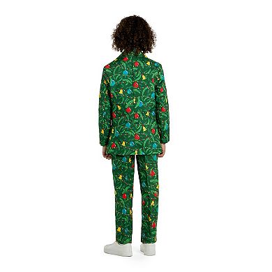 Boys 4-16 Suitmeister Green Tree Christmas Light-Up Suit