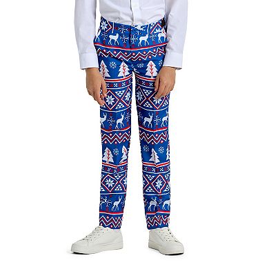 Boys 4-16 Suitmeister Blue Nordic Christmas Suit