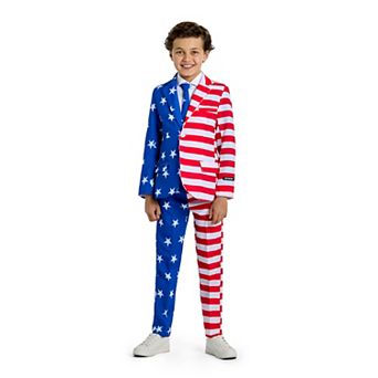 Boys 4-16 Suitmeister USA Flag Americana Suit