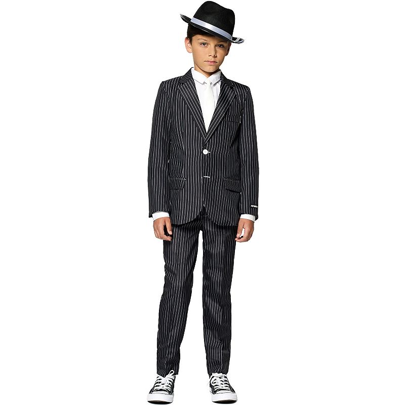 Boys 4-16 Suitmeister Gangster Halloween Suit, Boys, Size: 12-14, Black