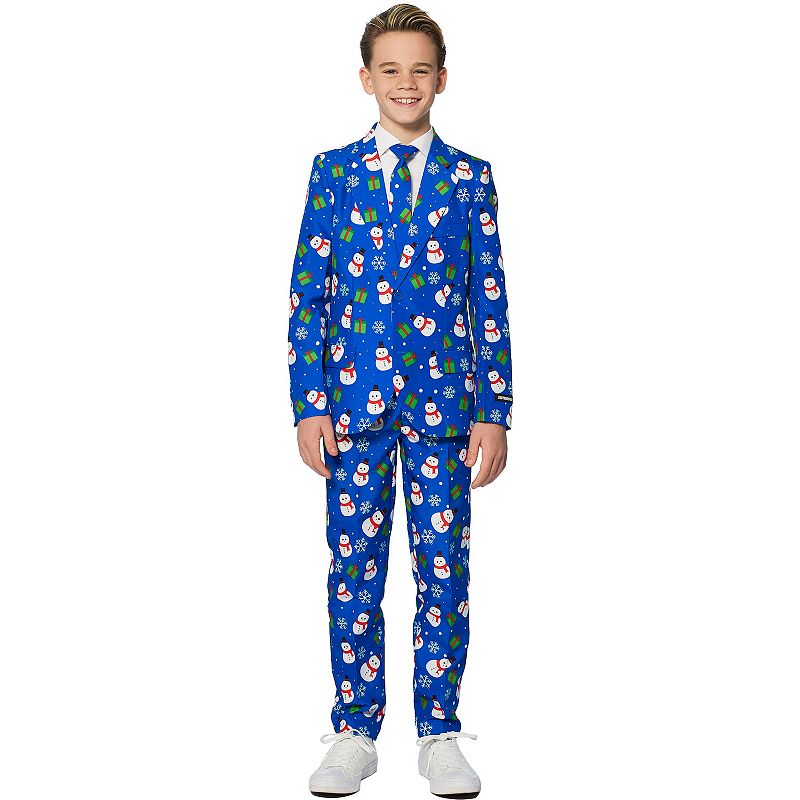 30415404 Boys 4-16 Suitmeister Blue Snowman Christmas Suit, sku 30415404