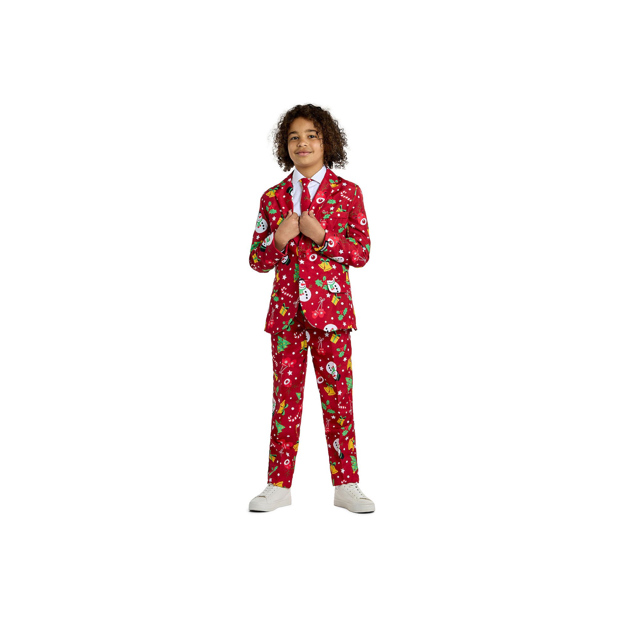 Boys 4-16 Suitmeister Red Icons Christmas Light-Up Suit, Boys, Size: 4-6