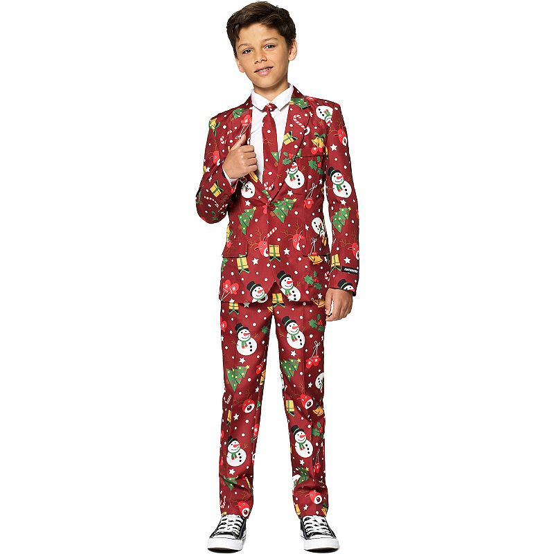 Boys 4-16 Suitmeister Red Icons Christmas Light-Up Suit, Boys, Size: 4-6