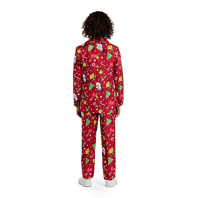 Boys 4-16 Suitmeister Red Icons Christmas Light-Up Suit