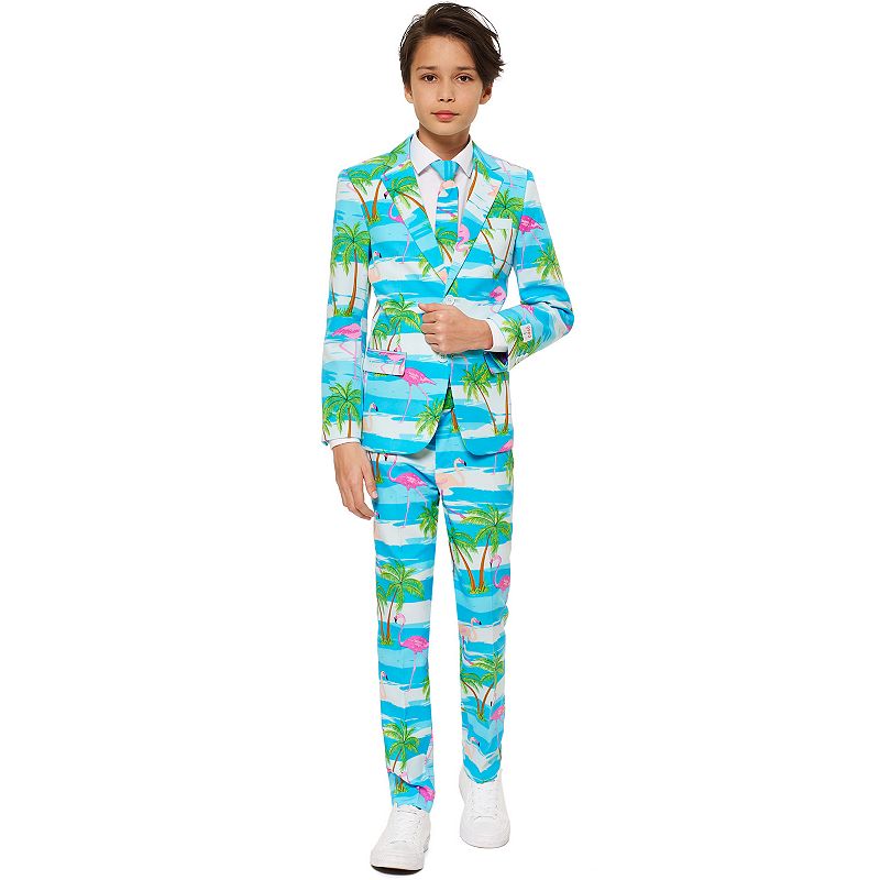 Boys 10-16 OppoSuits Flaminguy Flamingo Suit, Boy's, Size: 14, Multi