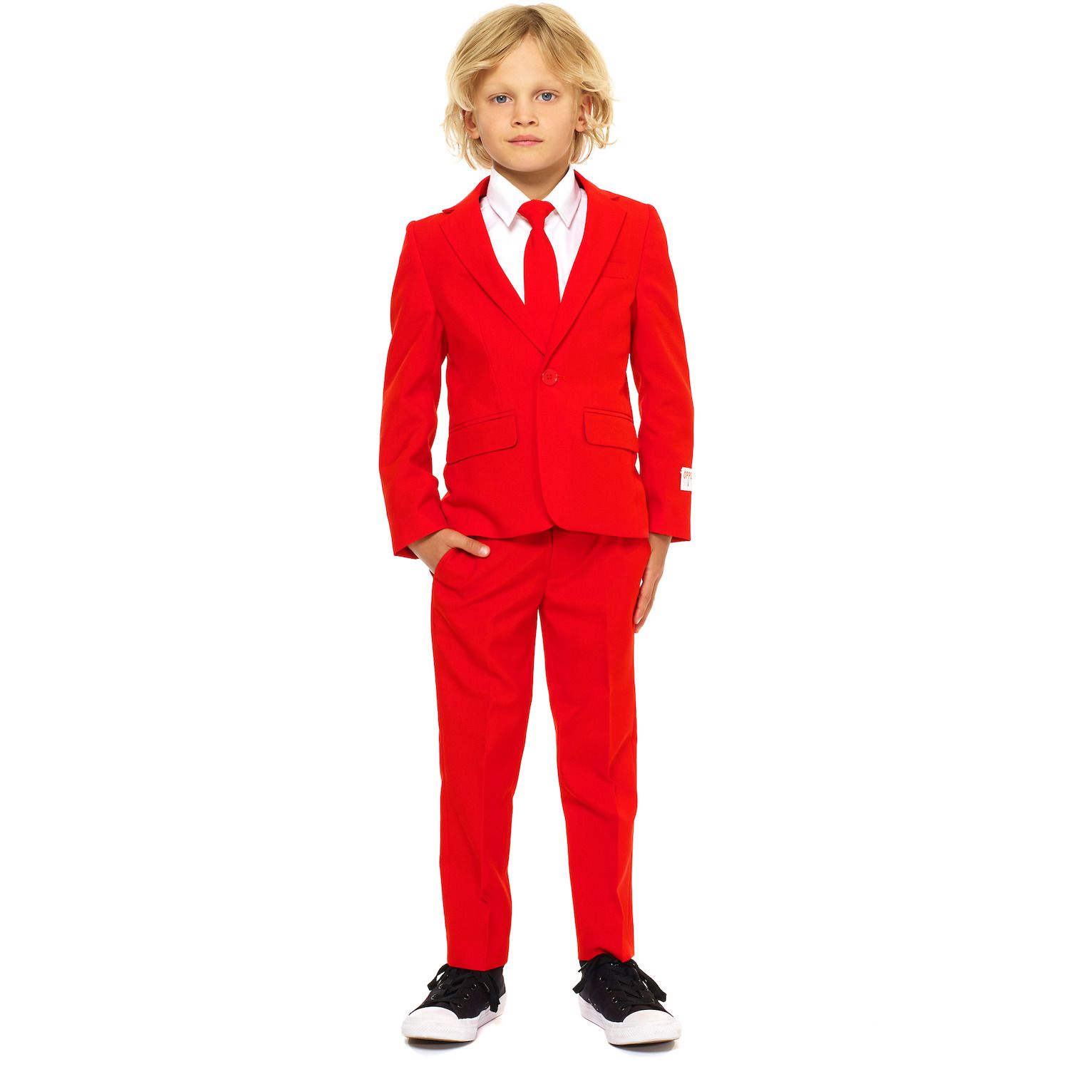 kohls red suit
