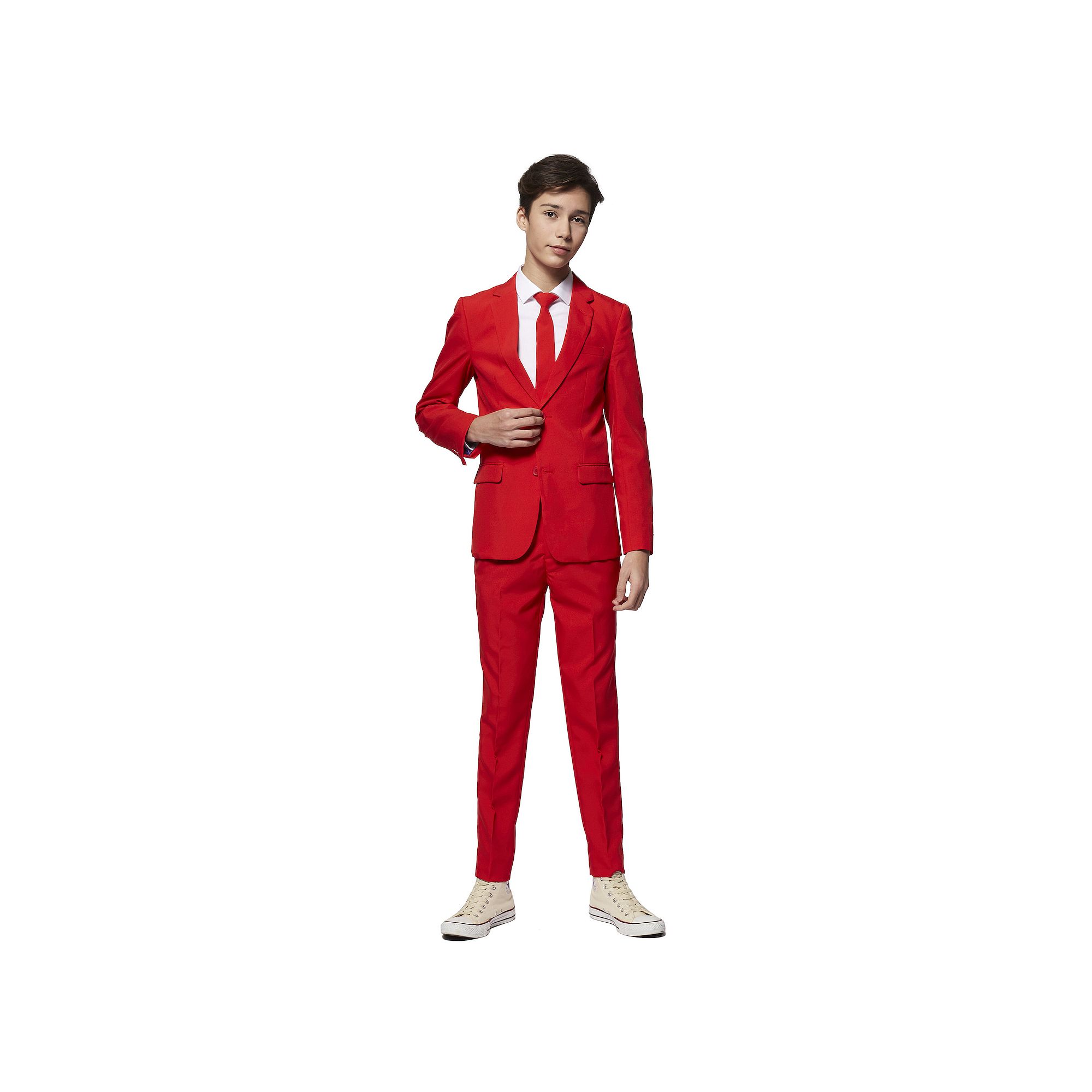 Boys 10-16 OppoSuits Red Devil Solid Suit, Boys, Size: 12