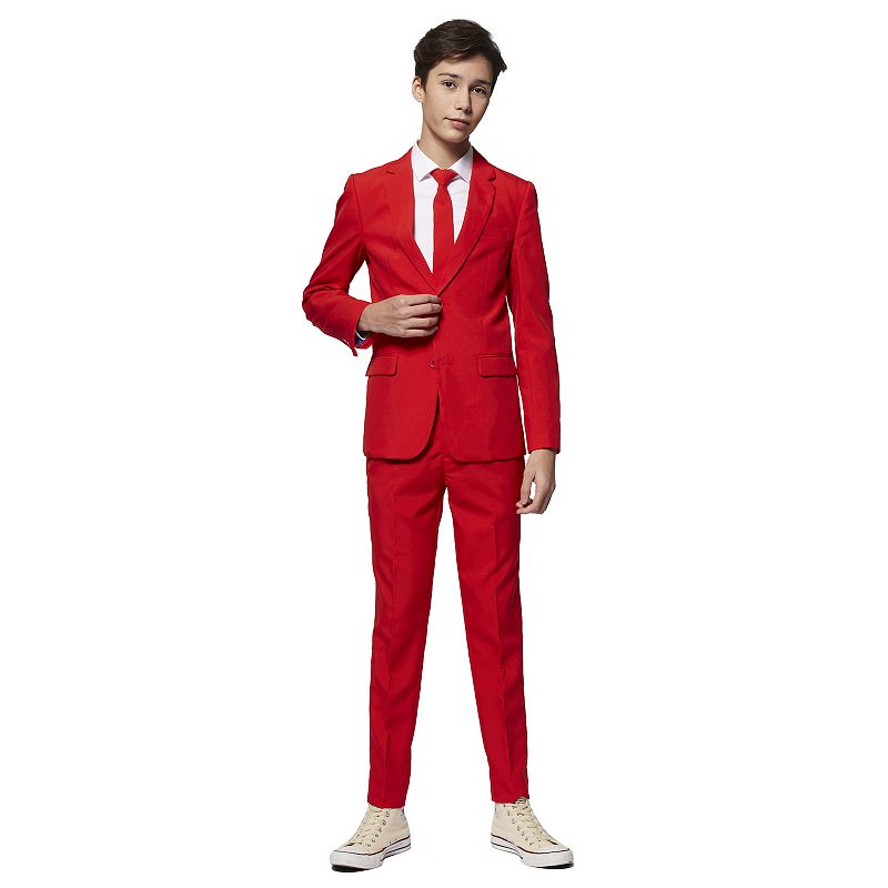 Boys 10-16 OppoSuits Red Devil Solid Suit, Boy's, Size: 12