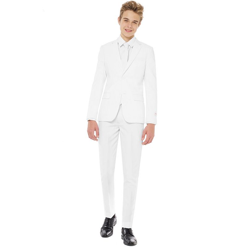 Boys 10-16 OppoSuits White Knight Solid Suit, Boys, Size: 12