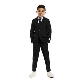 Boys 2-8 OppoSuits Black Knight Solid Suit