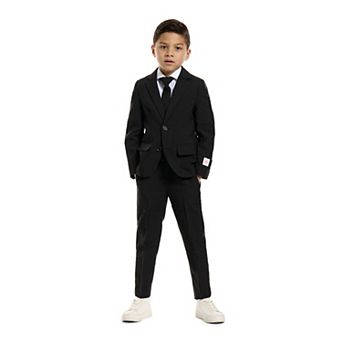 Boys 2-8 OppoSuits Black Knight Solid Suit