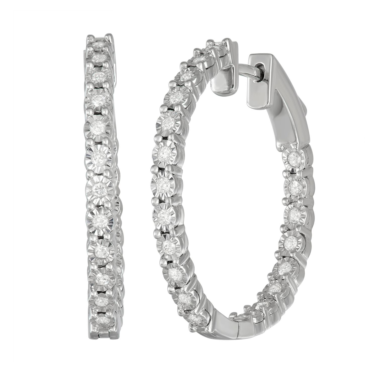 fake diamond hoop earrings